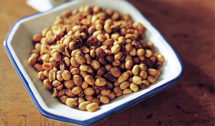 Chile-Roasted Peanuts with Dried Cherries