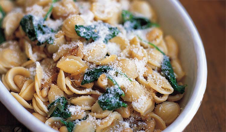 Orecchiette with Cannellini Beans and Spinach