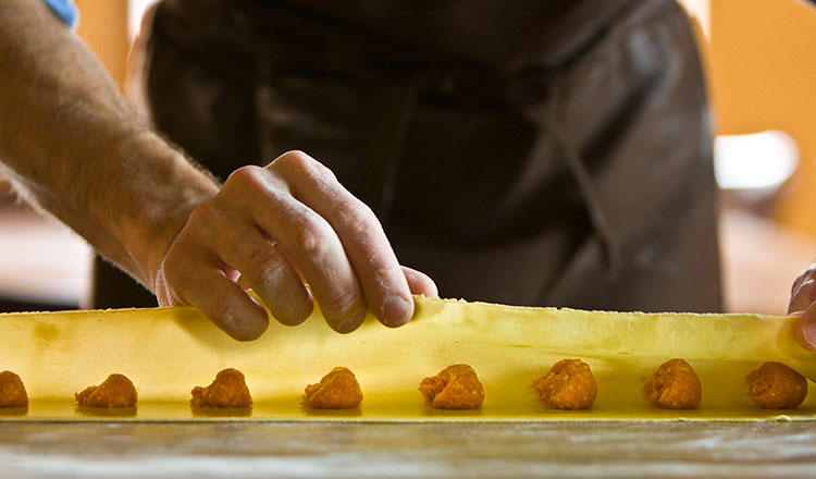 Making ravioli