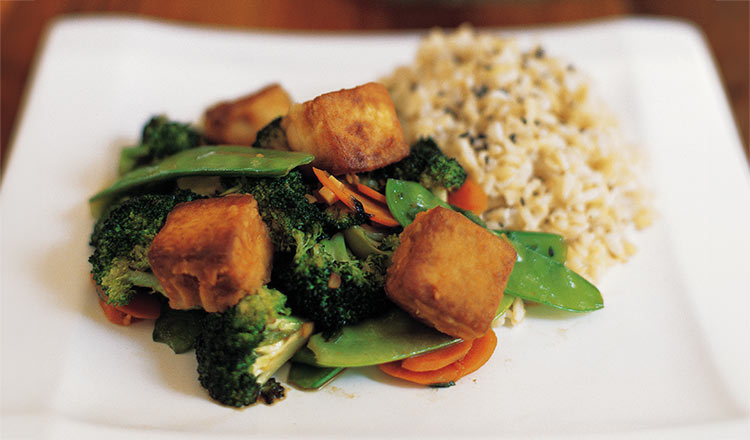 Stir-Fried Garden Vegetables with Marinated Tofu