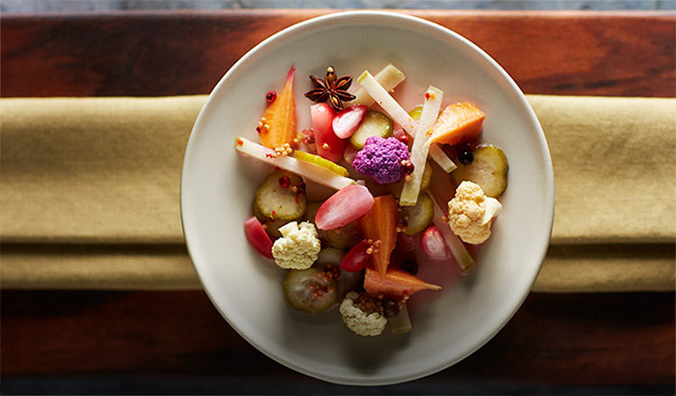 Asian-Inspired Quick Pickles in a bowl